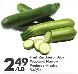 Longo's Fresh Zucchini or Baby Vegetable Marrow offer