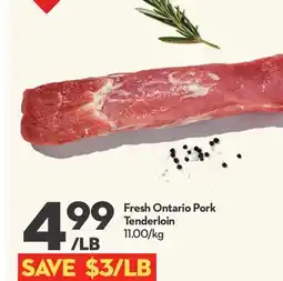 Longo's Fresh Ontario Pork Tenderloin offer