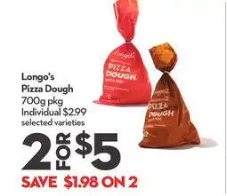 Longo's Pizza Dough offer