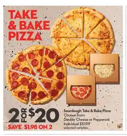 Longo's Sourdough Take & Bake Pizza offer