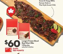 Longo's Frozen Sliced Beef Short Ribs offer