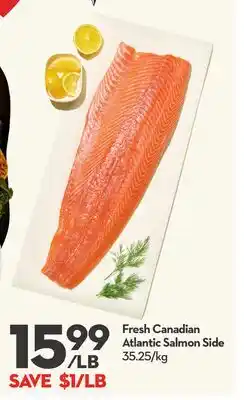 Longo's Fresh Canadian Atlantic Salmon Side offer