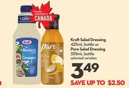 Longo's Salad Dressing 425mL bottle or Pure Salad Dressing 355mL bottle offer
