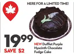Longo's NEW Dufflet Purple Hyacinth Chocolate Fudge Cake offer