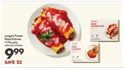 Longo's Frozen Pasta Entrees offer