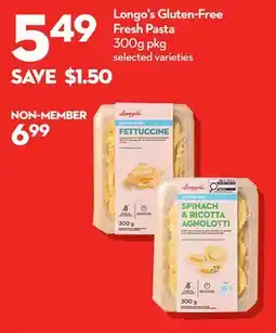 Longo's Gluten-Free Fresh Pasta offer