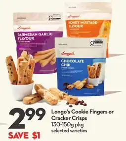 Longo's Cookie Fingers or Cracker Crisps offer