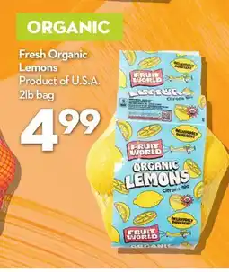 Longo's Fresh Organic Lemons offer