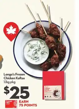 Longo's Frozen Chicken Kaftas offer