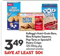 Longo's Nutri-Grain Bars, Rice Krispies Squares, Pop-Tarts or Special K Pastry Crisps offer