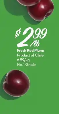 Longo's Fresh Red Plums offer
