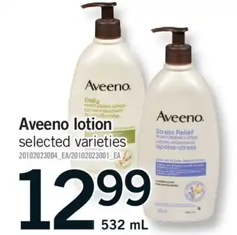Fortinos AVEENO LOTION offer