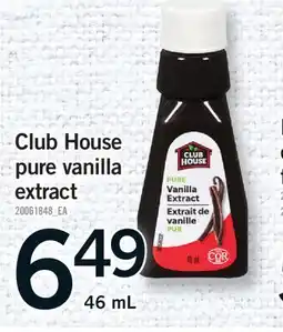 Fortinos CLUB HOUSE PURE VANILLA EXTRACT offer