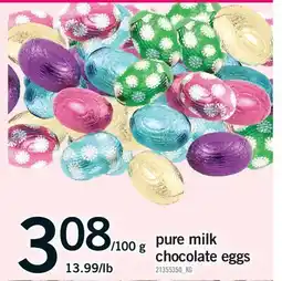 Fortinos PURE MILK CHOCOLATE EGGS offer