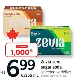 Fortinos ZEVIA ZERO SUGAR SODA offer