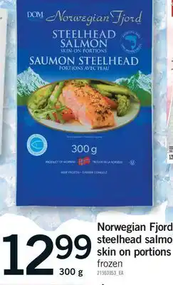 Fortinos NORWEGIAN FJORD STEELHEAD SALMON SKIN ON PORTIONS offer
