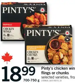 Fortinos PINTY'S CHICKEN WING FLINGS OR CHUNKS offer