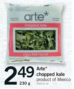Fortinos ARTE* CHOPPED KALE offer