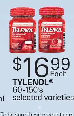 Fortinos TYLENOL , 60-150' s offer