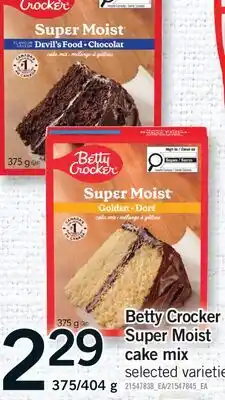 Fortinos BETTY CROCKER SUPER MOIST CAKE MIX offer