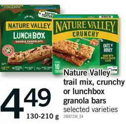 Fortinos NATURE VALLEY TRAIL MIX, CRUNCHY OR LUNCHBOX GRANOLA BARS offer