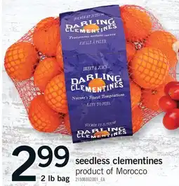 Fortinos SEEDLESS CLEMENTINES 2 lb bag offer