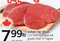 Fortinos SIRLOIN TIP STEAK offer