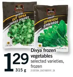 Fortinos DIVYA FROZEN VEGETABLES offer