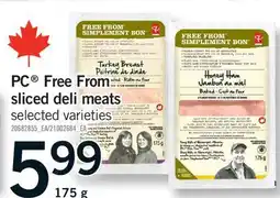Fortinos PC FREE SLICED DELI MEATS offer