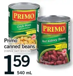 Fortinos PRIMO CANNED BEANS offer