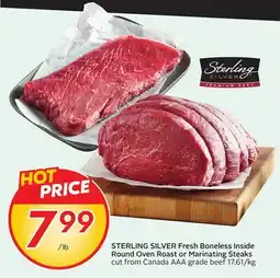 Sobeys Fresh Boneless Inside Round Oven Roast or Marinating Steaks offer