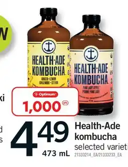 Fortinos HEALTH-ADE KOMBUCHA offer