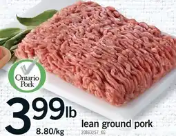 Fortinos LEAN GROUND PORK offer