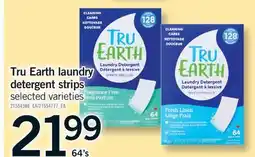 Fortinos TRU EARTH LAUNDRY DETERGENT STRIPS 64'S offer