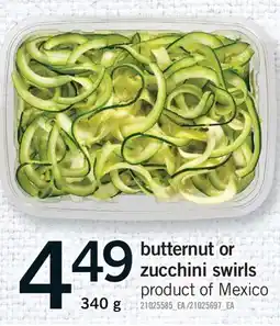Fortinos BUTTERNUT OR ZUCCHINI SWIRLS offer