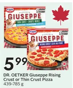 Sobeys Giuseppe Rising Crust or Thin Crust Pizza offer
