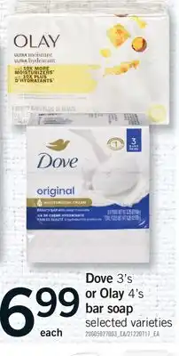 Fortinos DOVE, 3'S OR OLAY, 4'S BAR SOAP offer