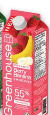 Metro GREENHOUSE ORGANIC SMOOTHIES offer