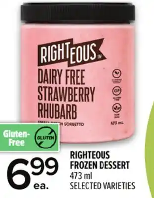 Metro RIGHTEOUS FROZEN DESSERT offer