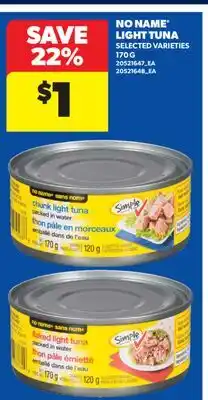 Real Canadian Superstore NO NAME LIGHT TUNA offer