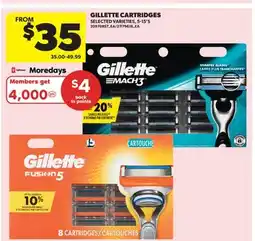 Real Canadian Superstore GILLETTE CARTRIDGES, 5-15'S offer