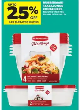 Real Canadian Superstore RUBBERMAID TAKEALONGS CONTAINERS offer