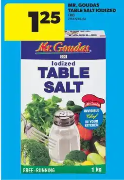 Real Canadian Superstore MR. GOUDAS TABLE SALT IODIZED offer