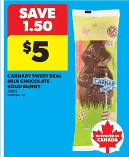 Real Canadian Superstore CARNABY SWEET REAL MILK CHOCOLATE SOLID BUNNY offer