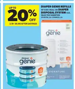 Real Canadian Superstore DIAPER GENIE REFILLS, 18'S OR, 3 ROLL OR DIAPER DISPOSAL SYSTEM, 1 EA offer