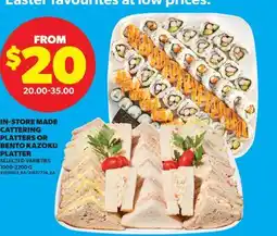 Real Canadian Superstore IN-STORE MADE CATTERING PLATTERS OR BENTO KAZOKU PLATTER offer