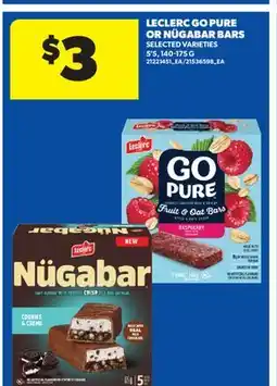Real Canadian Superstore LECLERC GO PURE OR NÜGABAR BARS, 5'S offer