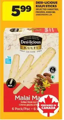 Real Canadian Superstore DESI-LICIOUS KULFI STICKS offer