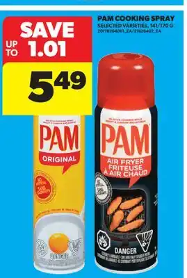 Real Canadian Superstore PAM COOKING SPRAY, 141/170 G offer