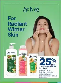Real Canadian Superstore St. Ives Face Scrubs, Exfoliants, Lotion or Body Wash offer